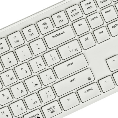 Keychron Клавіатура мембрана B6 Pro, USB/WL/BT, ivory white