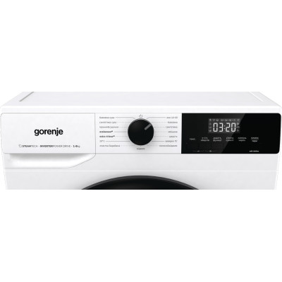 Gorenje Прально-сушильна машина фронтальна, 8(5)кг, 1400, A+, 55см, дисплей, пара, інвертор, білий