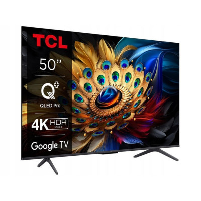 TCL Телевізор 50" QLED 4K 60Hz Smart Google TV Black