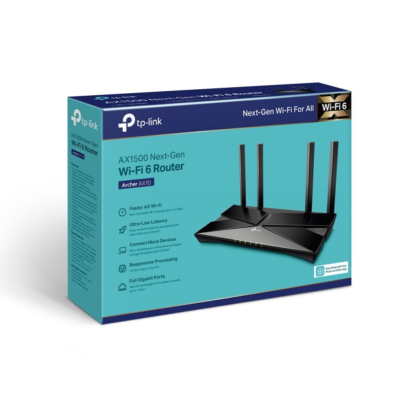 TP-Link Маршрутизатор ARCHER AX1500 4xGE LAN 1xGE WAN MU-MIMO OFDMA