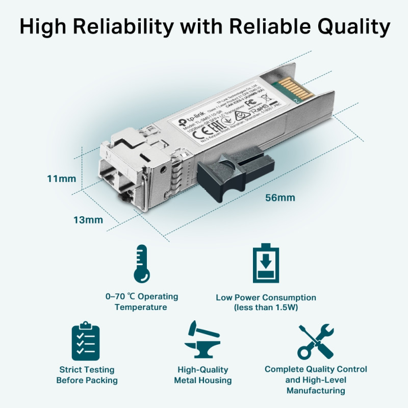 TP-Link Трансивер SFP+ TP-LINK SM5110-SR 10GBase-SR, MM, 300m, LC