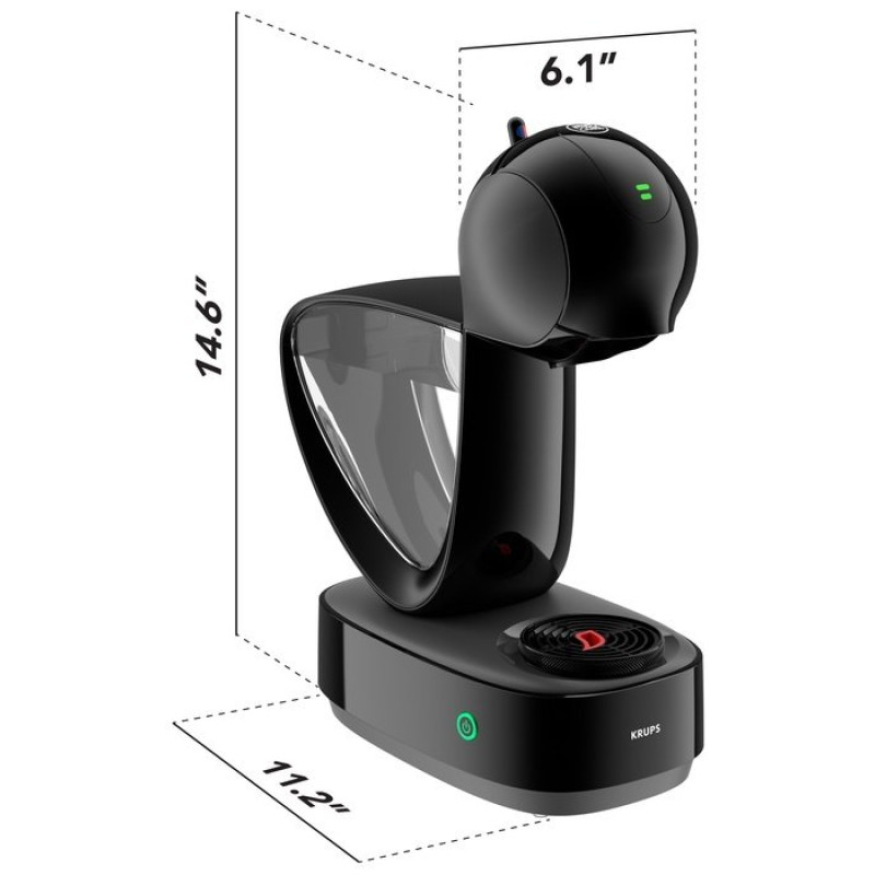 Krups Кавоварка капсульна Infinissima Touch, 1.2л, капсули, функція Espresso Boost, сенcорне керування, чорний