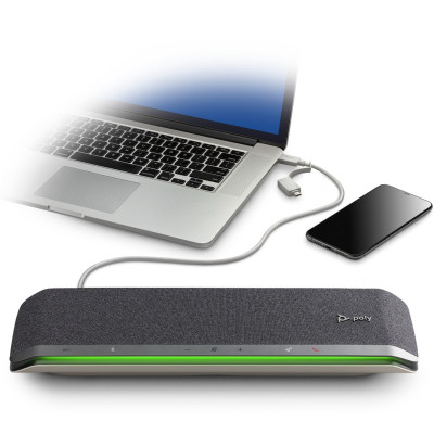 Poly Cпікерфон Sync 60, сертифікат Microsoft Teams, USB-A, USB-C, Bluetooth, сірий