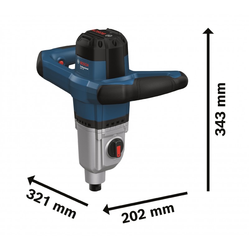 Bosch Міксер будівельний GRW 140 1400Вт 480-750об·хв М14 4.2кг