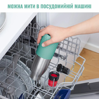 Tefal Термопляшка Tefal Bludrop soft touch, 700мл, нержавіюча сталь, зелений Tefal Термопляшка Tefal Bludrop soft touch, 700мл, нержавіюча сталь, зелений