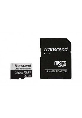 Transcend Карта пам'яті microSD 256GB C10 UHS-I U3 A2 R160/W125MB/s + SD