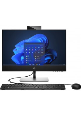 HP Комп'ютер персональний моноблок ProOne 440-G9 23.8" FHD IPS AG, Intel i3-13100T, 8GB, F512GB, UMA, WiFi, кл+м, 3р, DOS, чорний