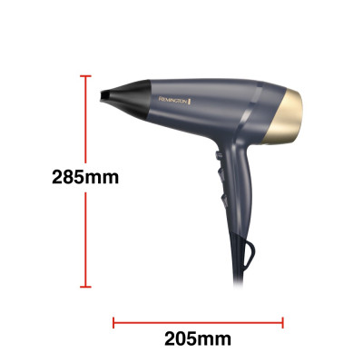 Remington Фен Sapphire Luxe, 2200Вт, 3 режими, дифузор, іоніз-я, хол. обдування, сапфіровий