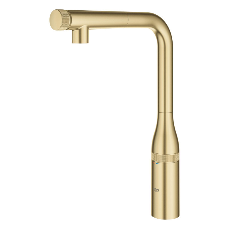 Grohe Змішувач для кухні Essence Smart Control, довж.виливу - 199мм, поворотний/витяжний, вентиль/кнопка, матовий прохолодний схід сонця
