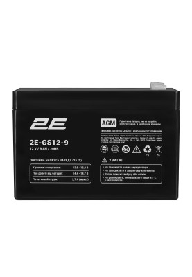 2E Акумуляторна батарея GS, 12В, 9А•рік, AGM