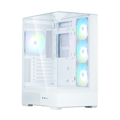 Zalman Корпус P40 Prism Plus без БЖ, 2xUSB3.0, 1x Type C, 3x120мм ARGB Reverse, 1x120мм ARGB, VGA 420мм, LCS ready, TG TG Side/Front/Top Panel, ATX, білий