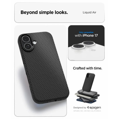 Spigen Чохол Spigen для iPhone 17, Liquid Air, Matte Black
