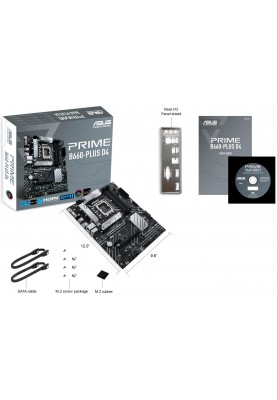 ASUS Материнcька плата PRIME B660-PLUS D4 s1700 B660 4xDDR4 M.2 HDMI DP D-Sub ATX