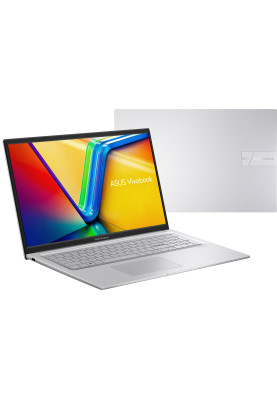 ASUS Ноутбук Vivobook 17 X1704ZA-AU144 17.3" FHD IPS, Intel i3-1215U, 8GB, F512GB, UMA, noOS, Сріблястий