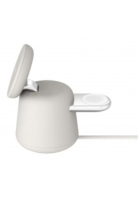 Belkin Зарядне бездротовий пристрій 2в1 MagSafe iPhone/Watch/AirPods, Sand Mass