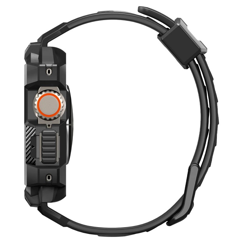 Spigen Чохол та ремінець 2в1 для Apple Watch Ultra 49mm Rugged Armor Pro, Black