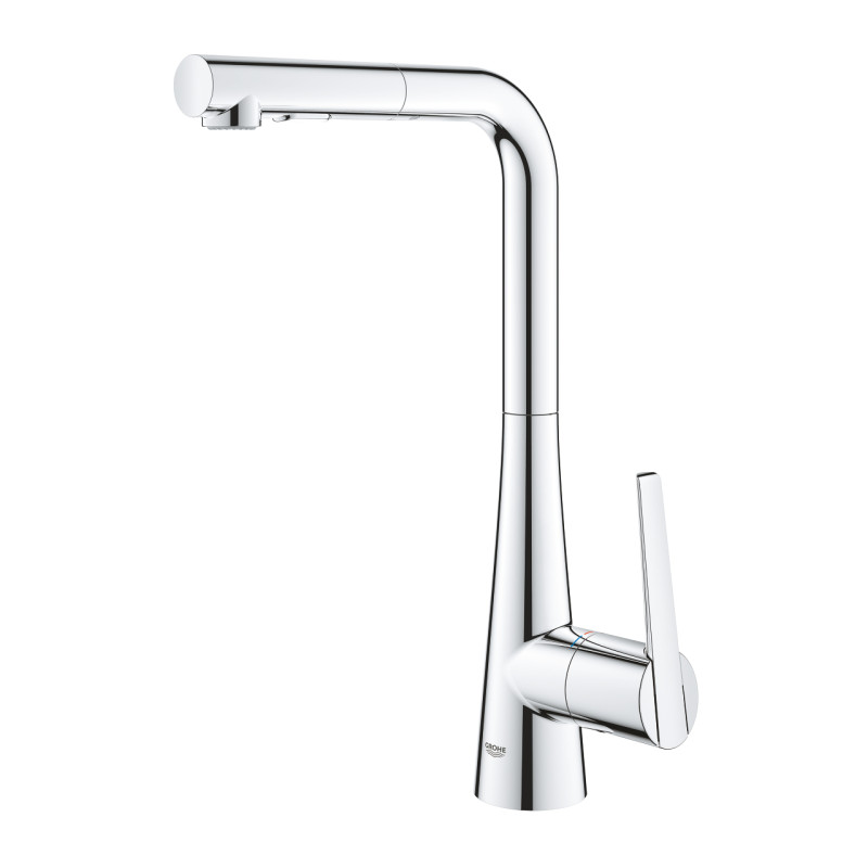 Grohe Змішувач для кухні Scala, довж.виливу - 205мм, поворотний/витяжний, 1важіль, хром