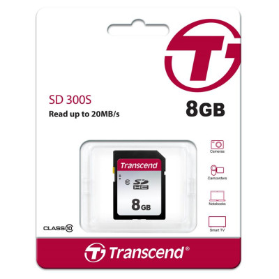 Transcend Карта пам'яті SD 8GB C10 R20MB/s