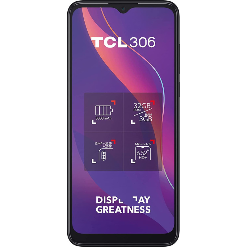 TCL Смартфон 306 (6102H) 3/32GB 2SIM Space Gray