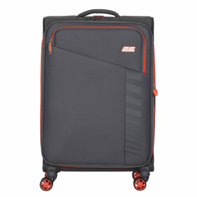 2E Валіза 2E, Trek, поліестер, середня, 64/78л, TSA, 4 колеса, EXP, сірий