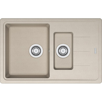Franke Мийка кухонная Basis, фраграніт, прямокутник, з крилом, 780х500х200мм, чаша - 2, накладна, BFG 651-78, цукру