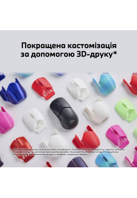 HyperX Миша Pulsefire SAGA PRO, RGB, USB-A/WL/BT, чорний