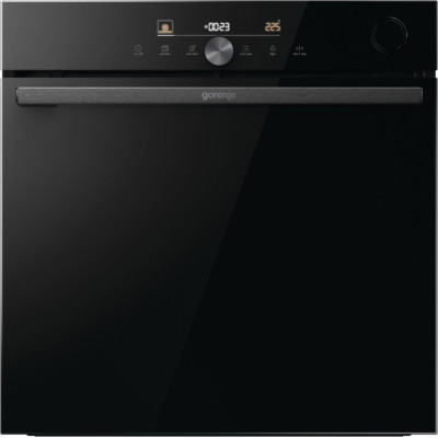 Gorenje Духовий шафа електричний, 77л, A+, пара, дисплей, Wi-Fi, чорний