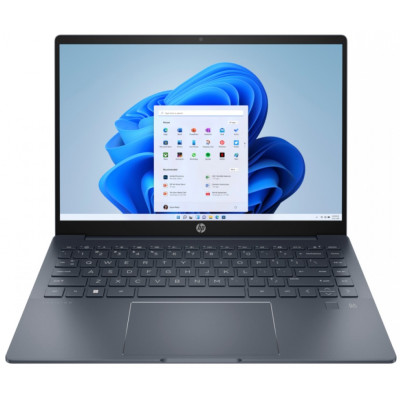 HP Ноутбук Pavilion Plus 14-eh1001ua 14" 2.8K OLED, Intel i7-1355U, 16GB, F1024GB, NVD2050-4, DOS, синій