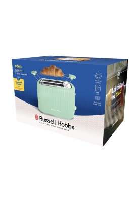 Russell Hobbs Тостер Eden 800Вт, пластик, підігрів, розморожування, фісташковий