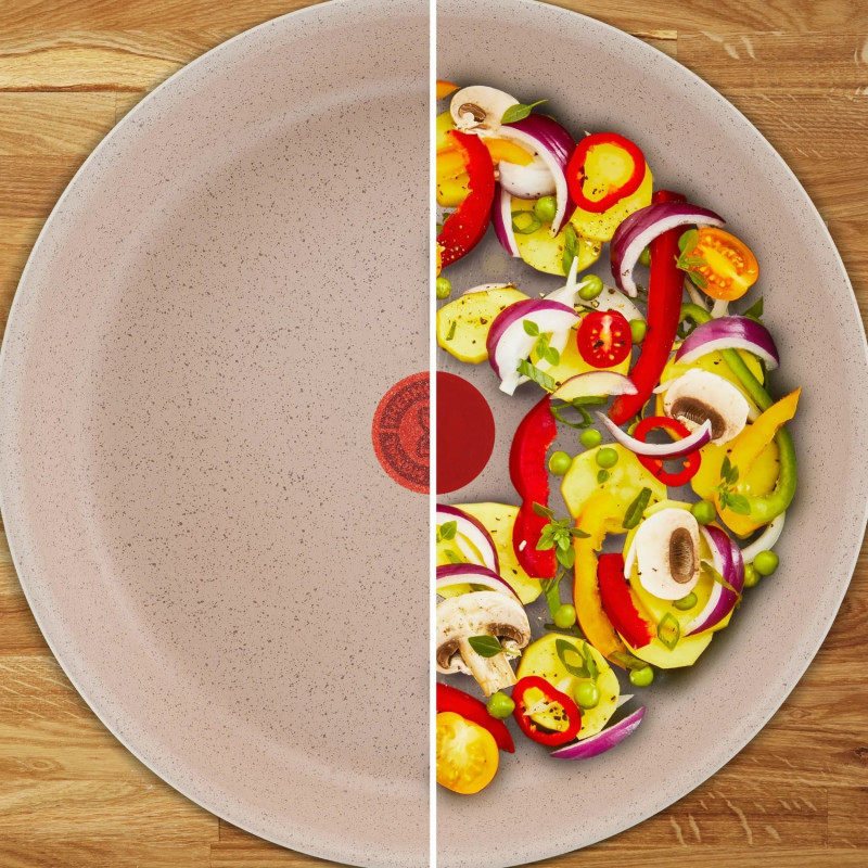 Tefal Сотейник Delight, з кришкою, 24см, алюміній, бпкеліт, бежевий