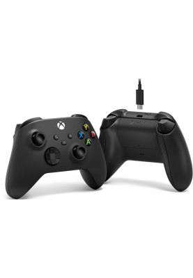 Майкрософт Геймпад Xbox BT, Carbon Black (USB cable)