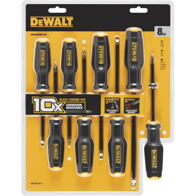 DeWALT Викрутки DeWALT TOUGHSERIES MAX FIT, SL, PH, SQ, набір 8шт