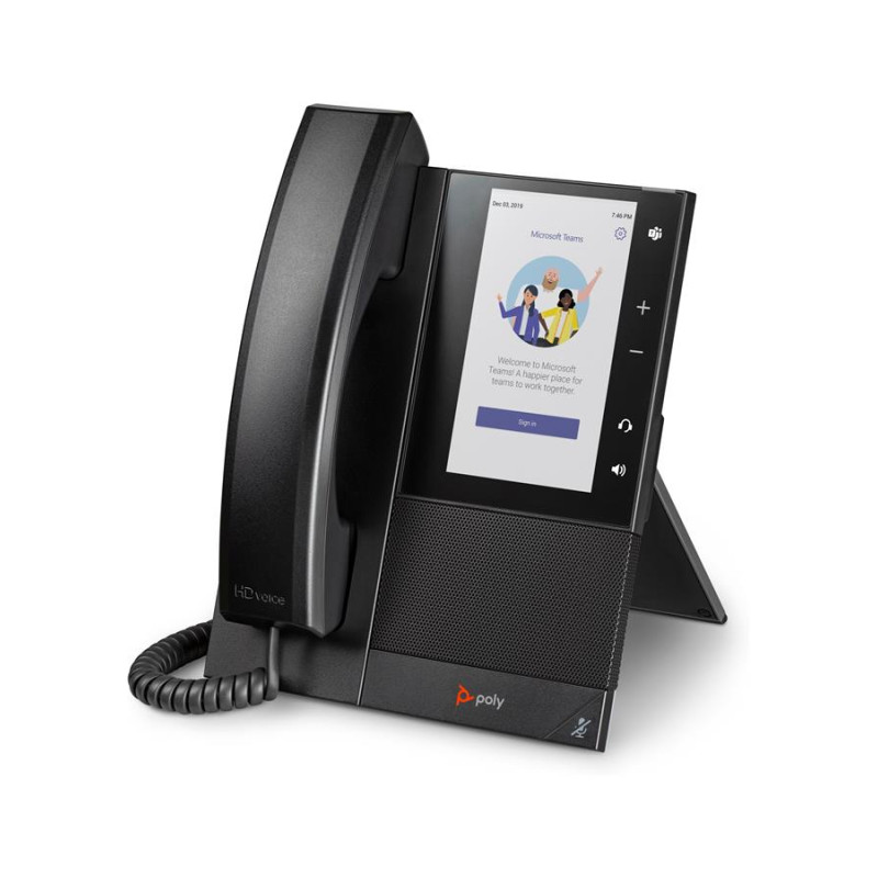 Poly SIP-телефон CCX 500, RJ9, USB, сертифікат Microsoft Teams, PoE, чорний