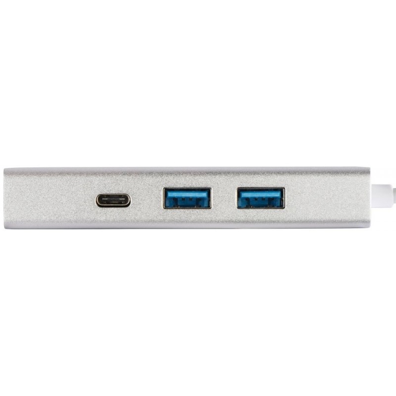 HAMA USB-C хаб Aluminium 2x USB-A, USB-C, HDMI Silver