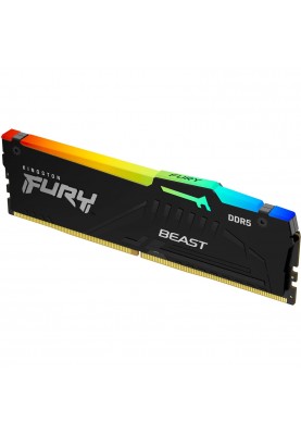 Kingston Пам'ять до ПК DDR5 6000 16GB FURY Beast Black RGB