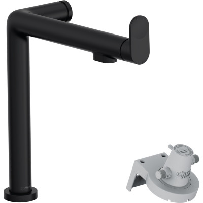 Hansgrohe Змішувач для кухні Hansgrohe  Aqittura M91, довж.виливу - 285мм, поворотний, 1важіль, FilterSystem 240, чорний матовий