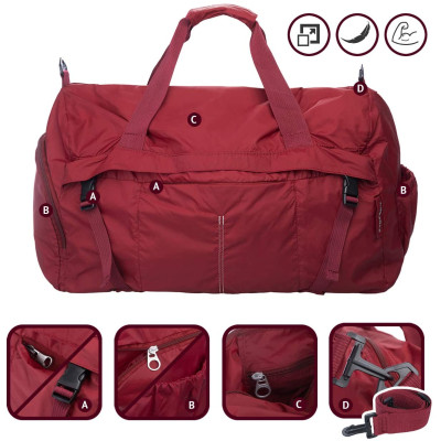 Tucano Сумка розкладна дорожня Compatto XL Duffle, бордо