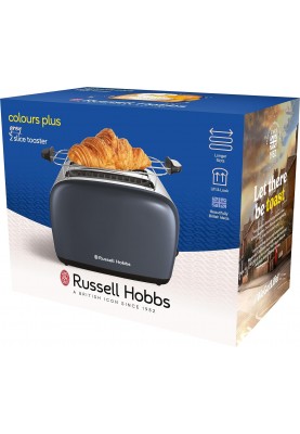 Russell Hobbs Тостер Colours Plus, 1600Вт, нержав., підігрів,разморозка, сірий