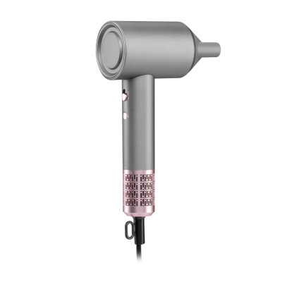 ARDESTO Фен Pink Touch, 1600Вт, 2 швидкості, 3темп.режими, іонізація, дифузор, магнітні насадки, сірий+рожевий