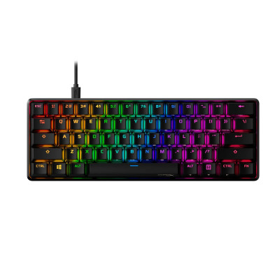 HyperX Клавіатура механічна Alloy Origins 60 61key, Red, USB-A, EN/UA, RGB, чорний
