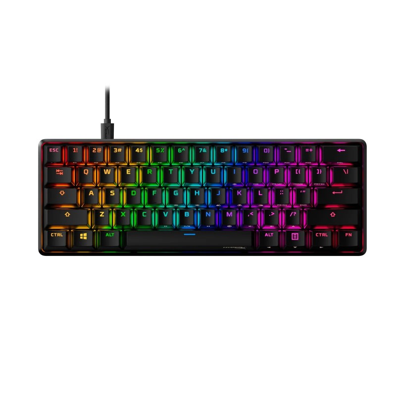 HyperX Клавіатура механічна Alloy Origins 60 61key, Red, USB-A, EN/UA, RGB, чорний