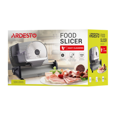 ARDESTO Скиборізка, 150Вт, лезо-нержавіюча сталь, діаметр ножа-190мм, корпус-метал/пластик, сіро-чорний