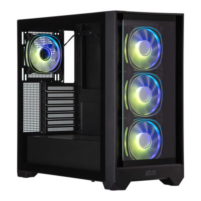 2E Gaming Корпус Dominator Pro G2302W, без БЖ 2xUSB3.0, 1xUSBType-C, 4x120мм ARGB, VGA 380мм, LCS ready, контролер з пультом, TG Side Panel, TG/Mesh Front panel, ATX, чорний