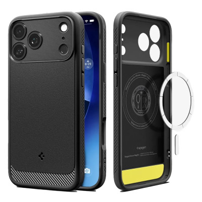 Spigen Чохол Spigen для iPhone 17 Pro, Rugged Armor MagFit, Matte Black