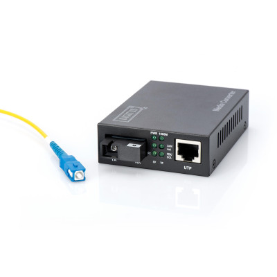 Digitus Медіа конвертор Gigabit, RJ45 / SM SC SX, BiDi Tx1550nm/Rx1310nm, 20км Digitus Медіа конвертор Gigabit, RJ45 / SM SC SX, BiDi Tx1550nm/Rx1310nm, 20км