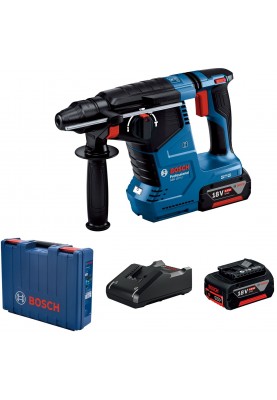 Bosch Перфоратор GBH 187-LI Professional акумуляторний, 2*18 В 5 Аг, SDS-Plus, 2.4 Дж, 980 об/хв, кейс, 2.9 кг