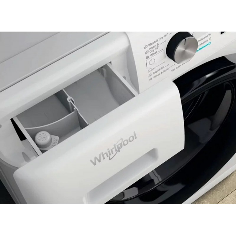 Whirlpool Прально-сушильна машина фронтальна, 9(7)кг, 1600, A+, 60см, дисплей, пара, інвертор, білий