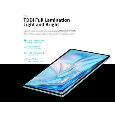 TECLAST Планшет M50 Pro 10.1" 8GB, 256GB, LTE, 6000mAh, Android, блакитний