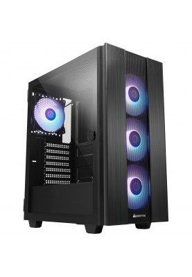 Chieftec Корпус Gaming Hunter 2 Tempered Glass Edition, без БЖ, 1xUSB3.1, 1xUSB Type-C, 4x120мм RAINBOW ARGB, VGA 320мм, LCS ready, ATX, чорний