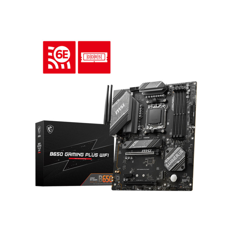 MSI Материнcька плата B650 GAMING PLUS WIFI sAM5 B650 4xDDR5 HDMI DP WiFi BT ATX